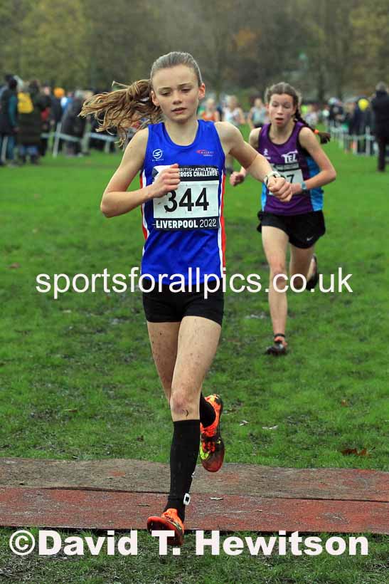 Girls Under-13s, 2022 British Athletics Cross Challenge, Sefton Park, Liverpool.  Photo: David T. Hewitson/Sports for All Pics